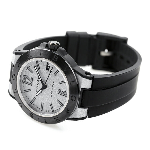 ブルガリ 時計 ディアゴノ マグネシウム 41mm 自動巻き 機械式 メンズ 腕時計 ブランド DG41C6SMCVD シルバー ブラック DG41C6SMCVD