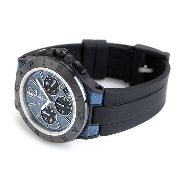 ブルガリ ディアゴノ マグネシウム 45mm クロノグラフ メンズ 腕時計 ブランド DG42C3SMCVDCH ブラック DG42C3SMCVDCH