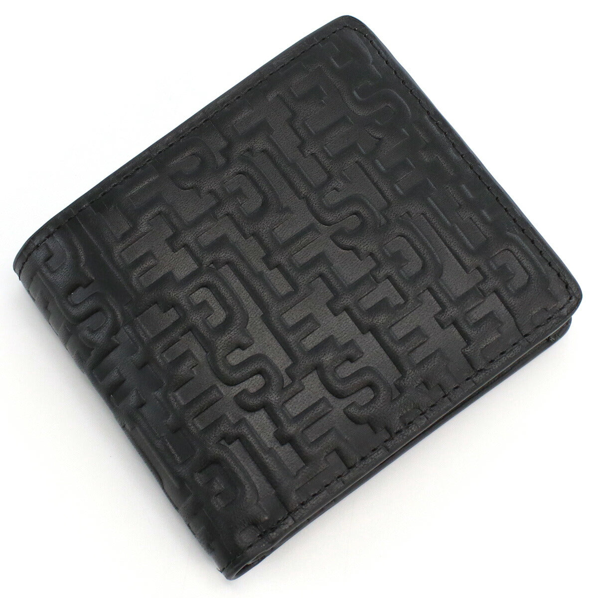 ディーゼル 二折財布小銭入付き メンズ レザー X09338 ブラック 財布 DIEX09338011