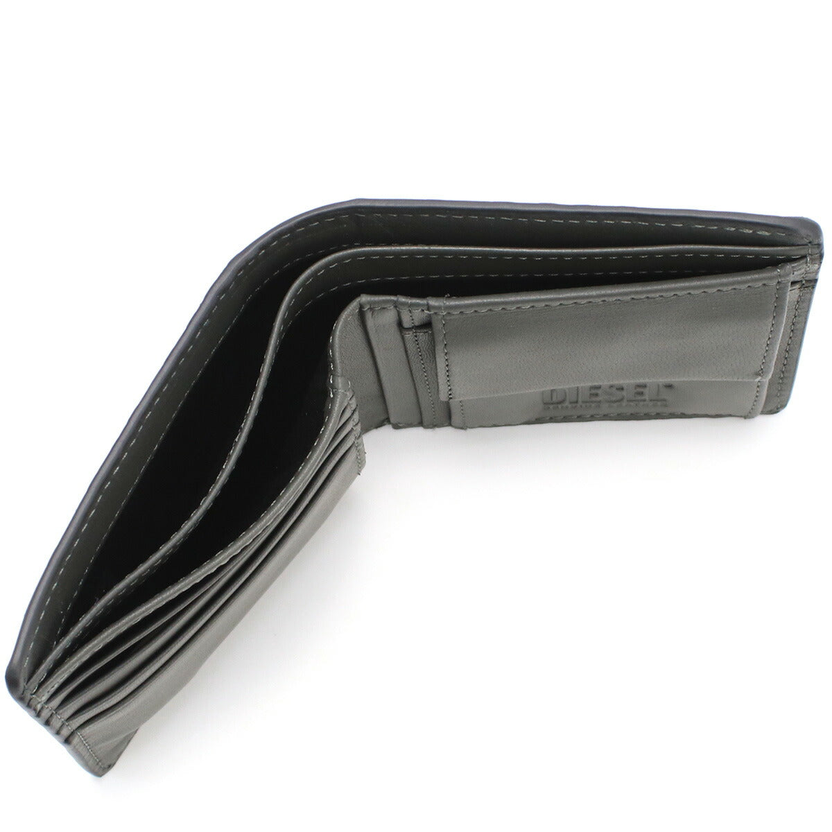 ディーゼル 二折財布小銭入付き メンズ レザー X09338 ブラック 財布 DIEX09338011