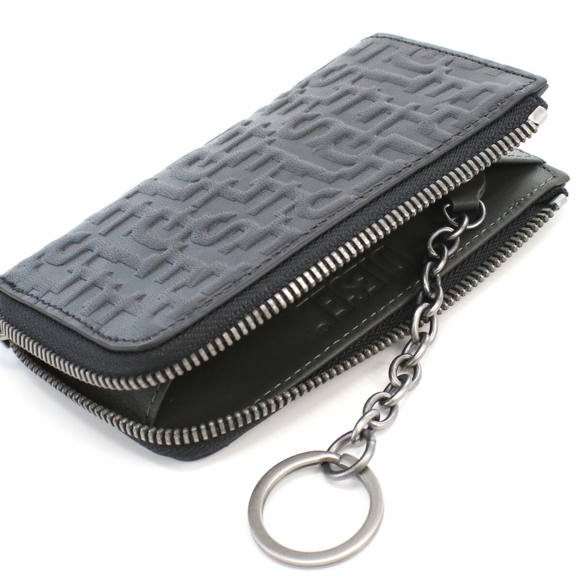 ディーゼル キーリング付小銭入れ メンズ レザー X09339 ブラック 財布 DIEX09339011