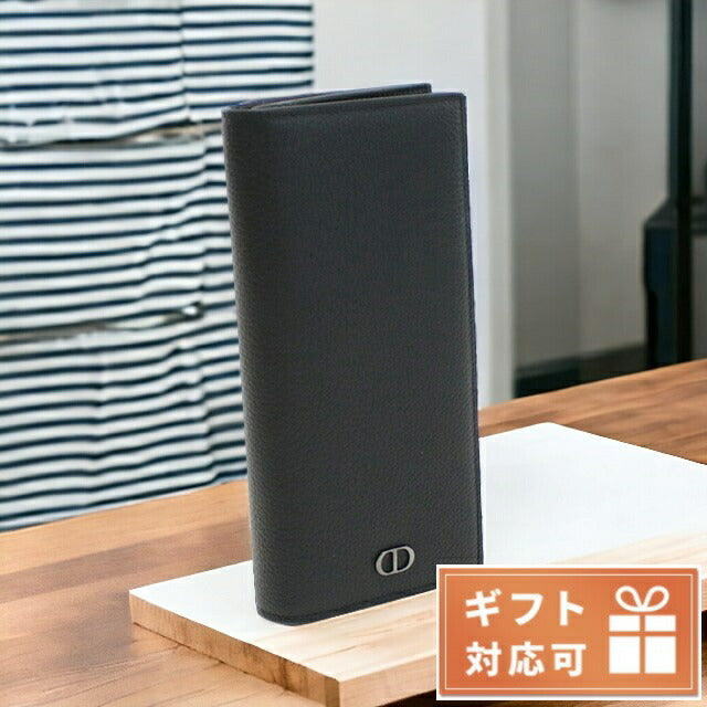 ディオール 長財布ニ折小銭入付き メンズ カーフ イタリア 2ESBC002 ブラック 財布 DIO2ESBC002021