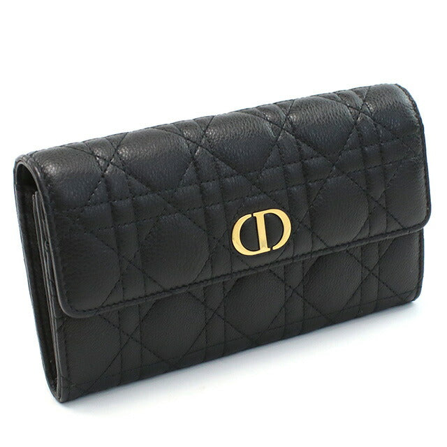 ディオール 長財布ニ折小銭入付き レディース ブランド Christian Dior イタリア S5039 ブラック 財布 DIOS5039011