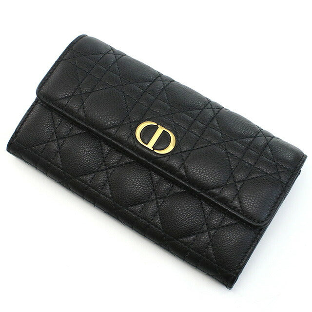 ディオール 長財布ニ折小銭入付き レディース ブランド Christian Dior イタリア S5039 ブラック 財布 DIOS5039011