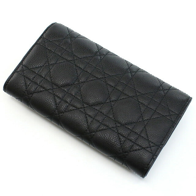 ディオール 長財布ニ折小銭入付き レディース ブランド Christian Dior イタリア S5039 ブラック 財布 DIOS5039011