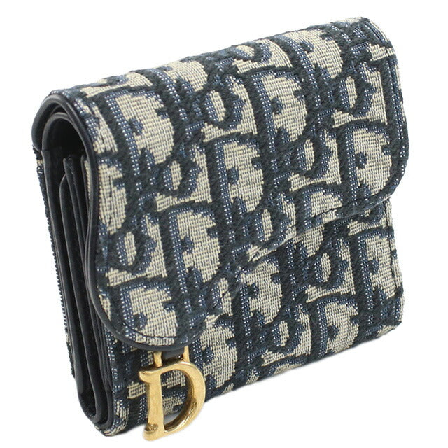 ディオール 三折財布小銭入付き レディース ブランド Dior S5652 ネイビー 財布 DIOS5652011