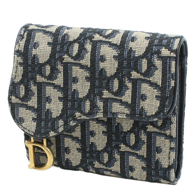 ディオール 三折財布小銭入付き レディース ブランド Dior S5652 ネイビー 財布 DIOS5652011