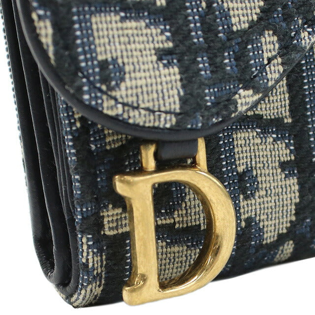 ディオール 三折財布小銭入付き レディース ブランド Dior S5652 ネイビー 財布 DIOS5652011