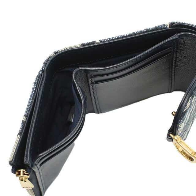 ディオール 三折財布小銭入付き レディース ブランド Dior S5652 ネイビー 財布 DIOS5652011