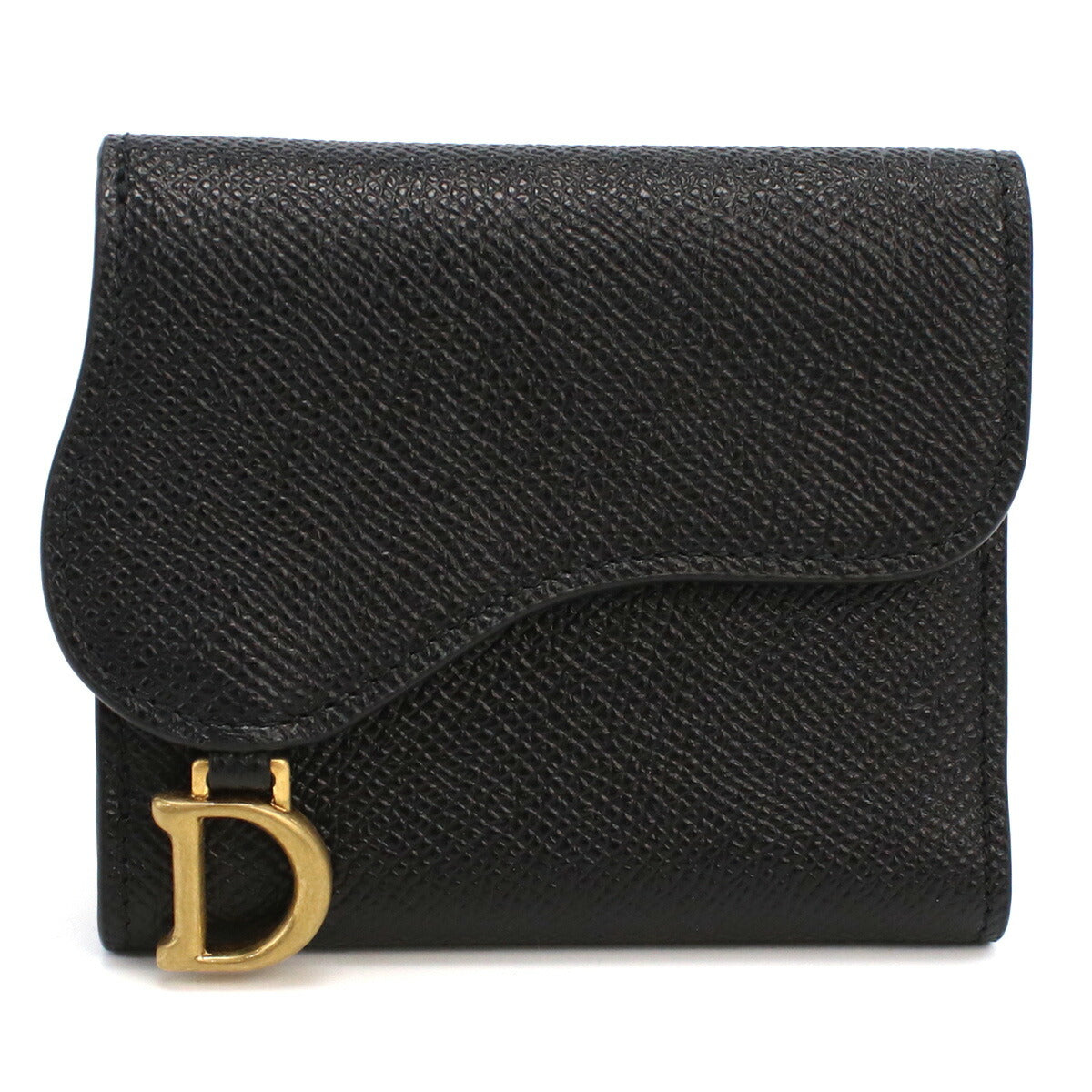 ディオール 三つ折り財布 レディース カーフスキン イタリア S5652 ブラック 財布 DIOS5652031