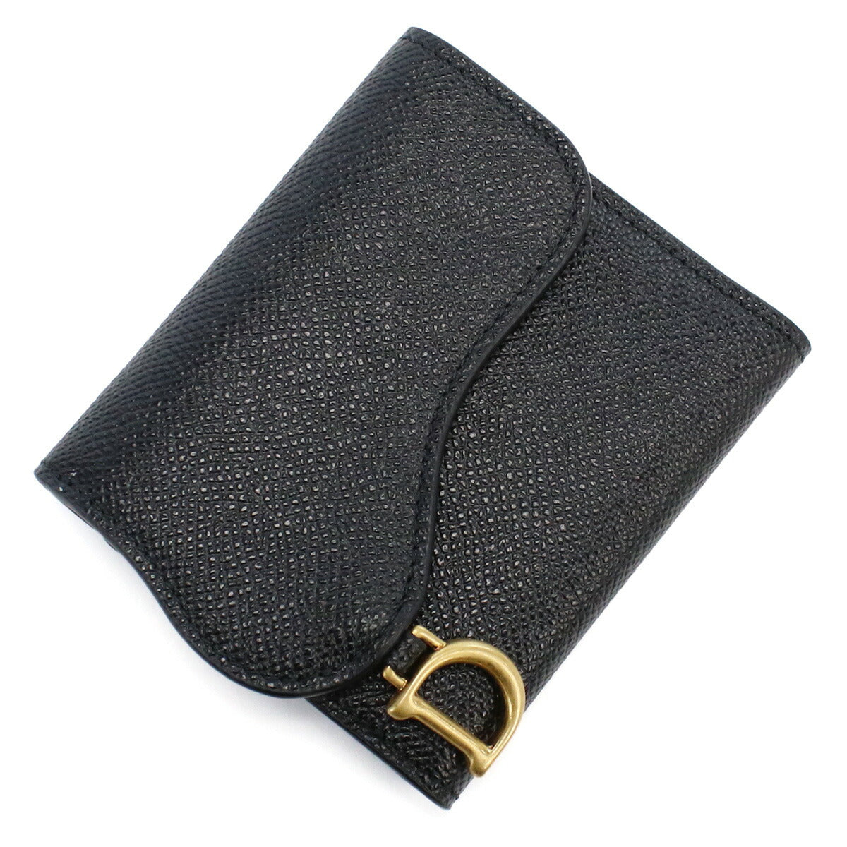 ディオール 三つ折り財布 レディース カーフスキン イタリア S5652 ブラック 財布 DIOS5652031