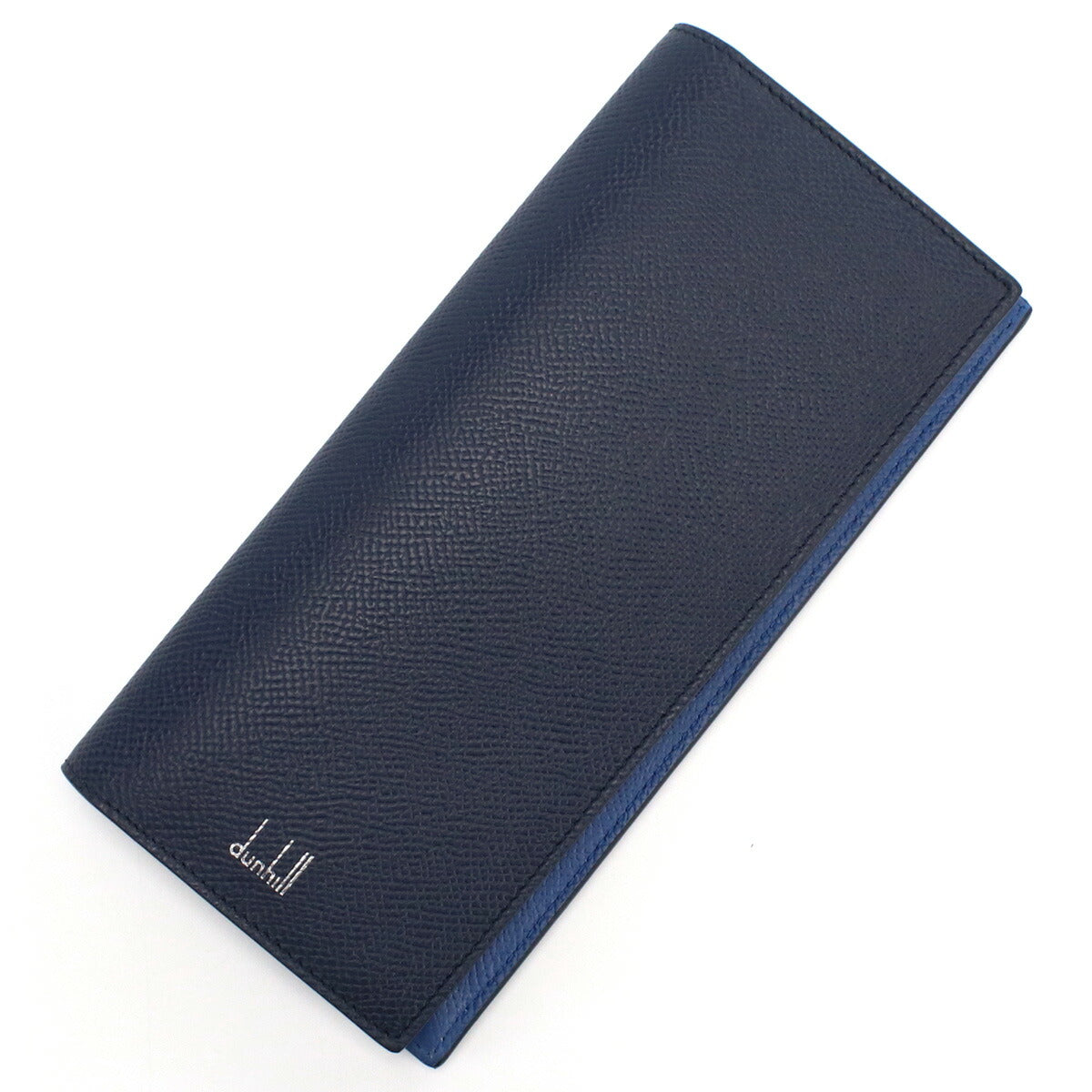 ダンヒル 長財布ニ折小銭入付き メンズ カタオシ レザー イタリア 18F2100CA NAVY ネイビー系 財布 DUN18F2100CA021