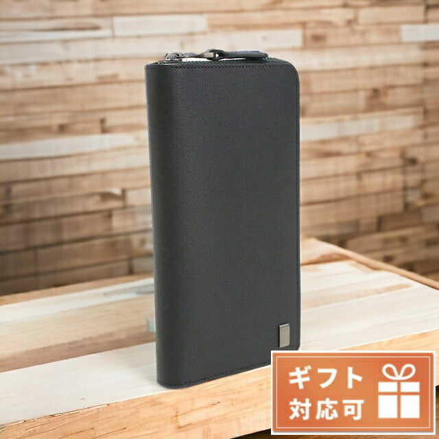 ダンヒル 長財布ラウンドファスナー メンズ カタオシ レザー タイ 21FS218SG BLACK ブラック 財布 DUN21FS218SG011
