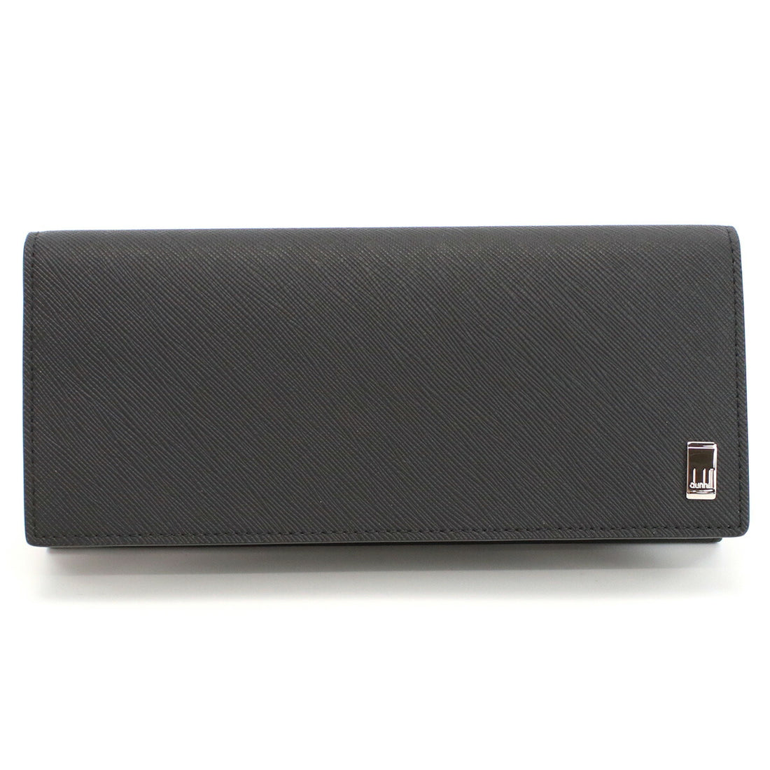 ダンヒル 長財布ニ折小銭入付き メンズ カタオシ レザー タイ 22R2P12PS BLACK ブラック 財布 DUN22R2P12PS011