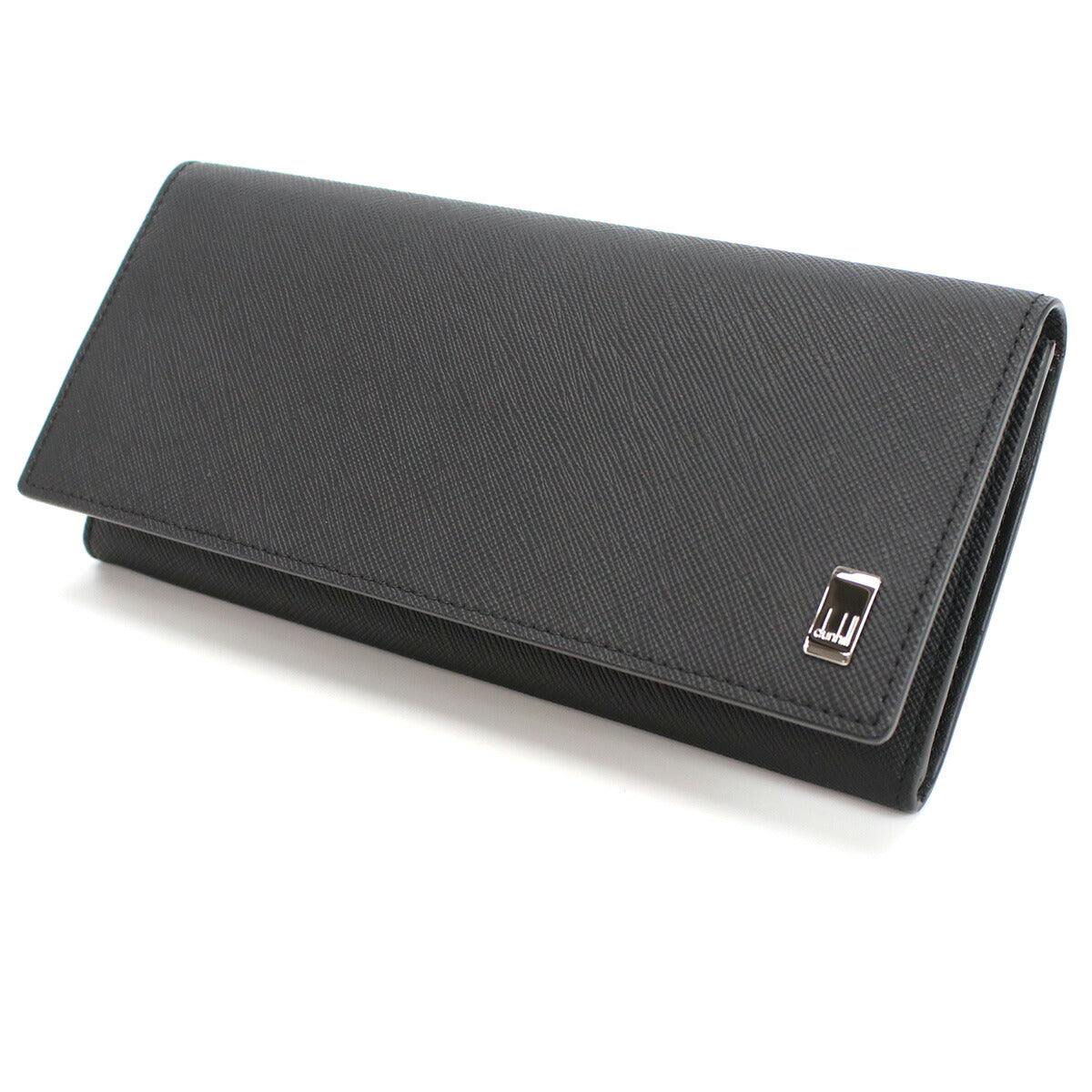 ダンヒル 長財布ニ折小銭入付き メンズ カタオシ レザー タイ 22R2P12PS BLACK ブラック 財布 DUN22R2P12PS011