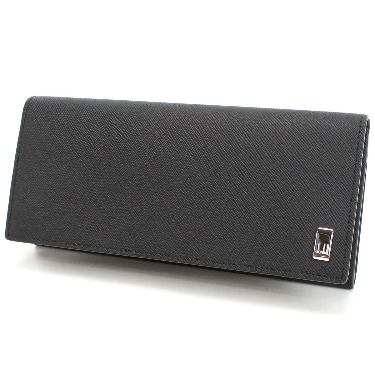 ダンヒル 長財布ニ折小銭入付き メンズ カタオシ レザー タイ 22R2P12PS BLACK ブラック 財布 DUN22R2P12PS011