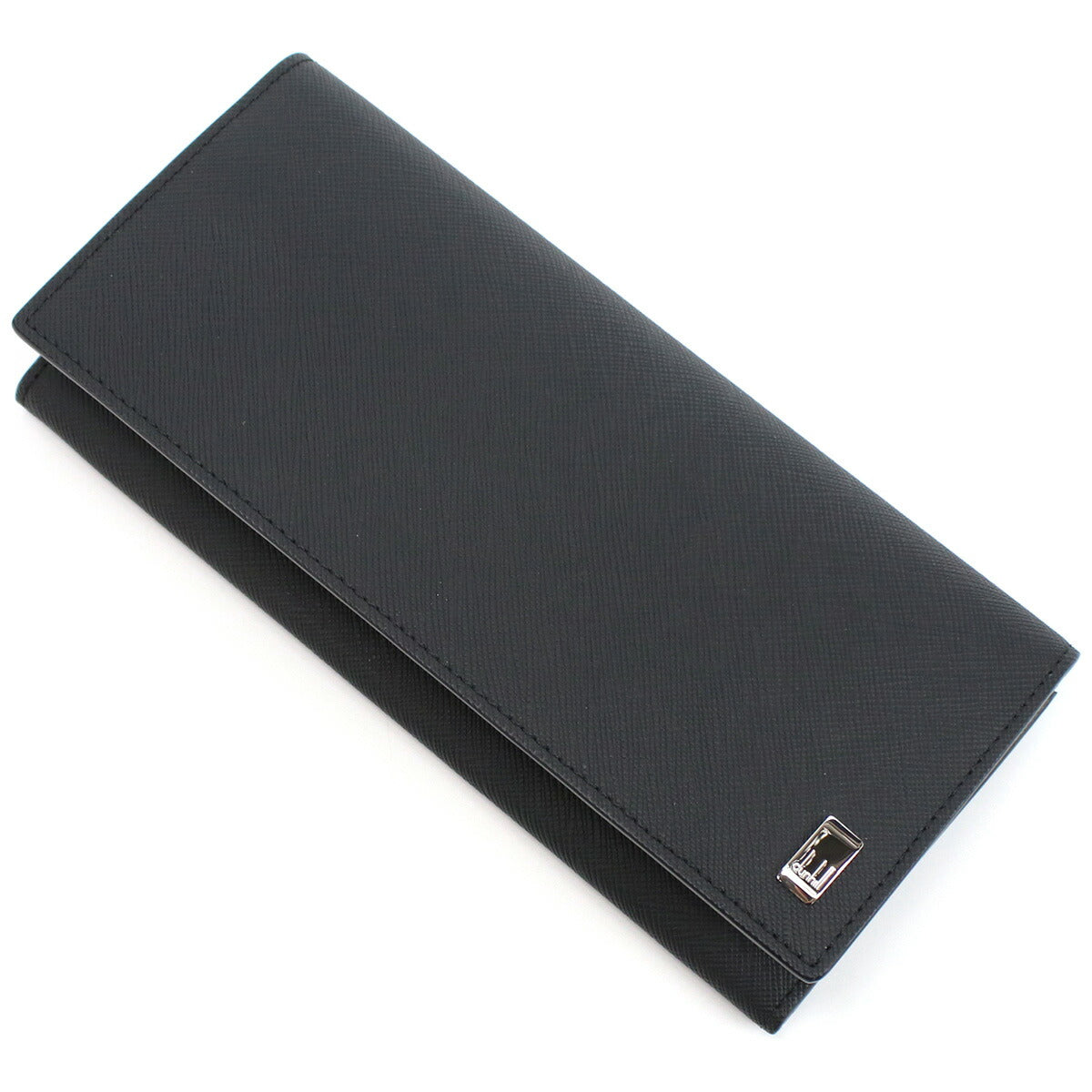 ダンヒル 長財布ニ折小銭入付き メンズ カタオシ レザー タイ 22R2P12PS BLACK ブラック 財布 DUN22R2P12PS011