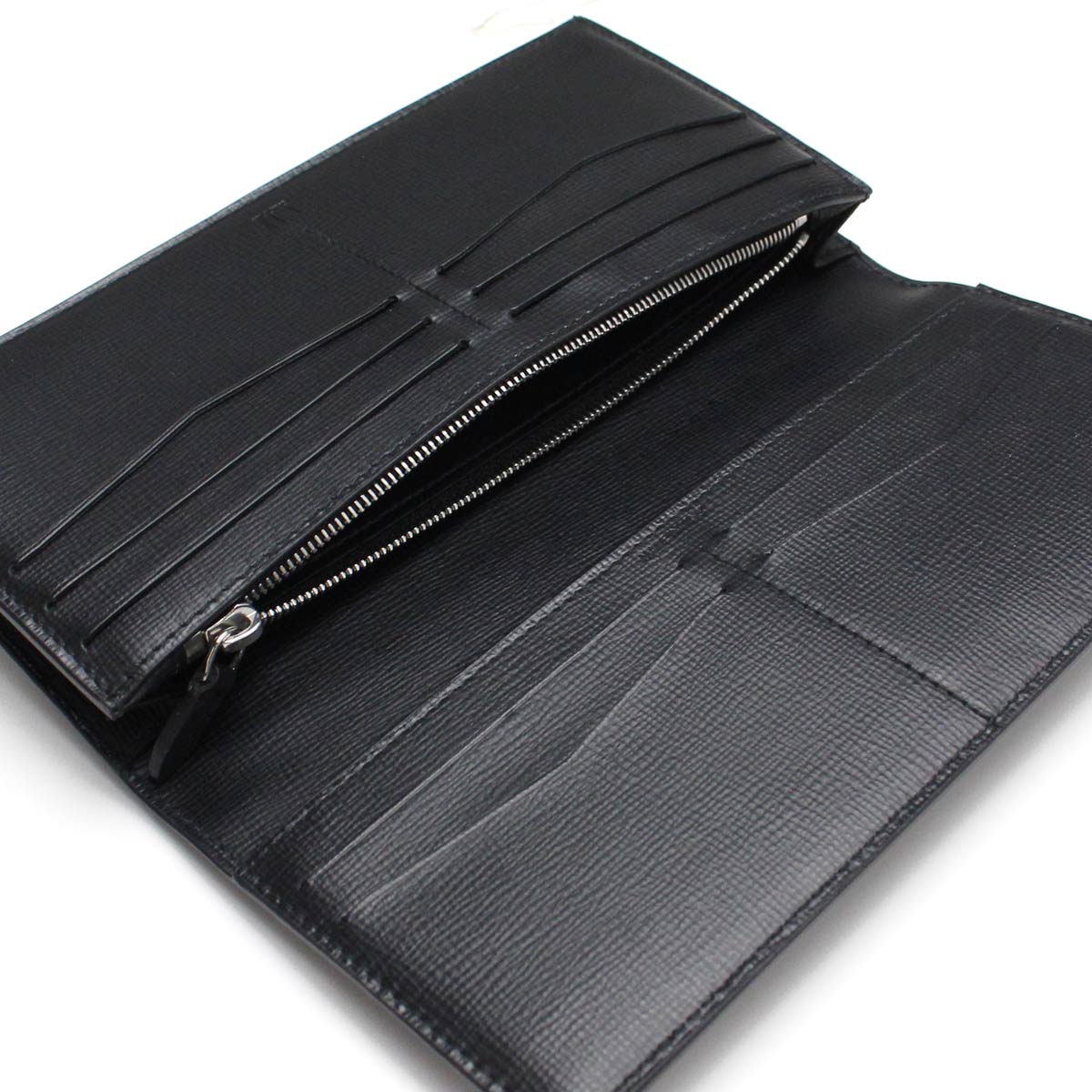 ダンヒル 長財布ニ折小銭入付き メンズ カタオシ レザー イタリア L2AC10A ブラック 財布 DUNL2AC10A01