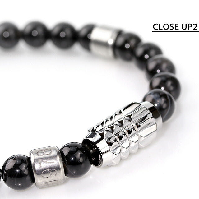 ディーゼル ブレスレット DIESEL ステンレススチール メンズ DX0847040 ブラック シルバー アクセサリー DX0847040