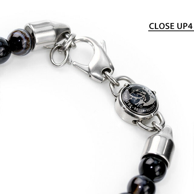 ディーゼル ブレスレット DIESEL ステンレススチール メンズ DX0847040 ブラック シルバー アクセサリー DX0847040