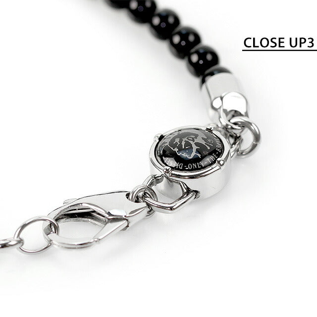 ディーゼル ブレスレット DIESEL ステンレススチール ビーズ メンズ DX0848040 ブラック アクセサリー 記念品 プレゼント ギフト DX0848040