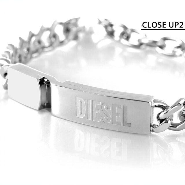 ディーゼル ブレスレット DIESEL STACKED ステンレススチール メンズ レディース DX0966040 シルバー アクセサリー DX0966040