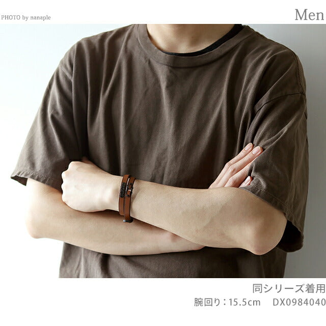 ディーゼル ブレスレット DIESEL レザー 2重 ダブル メンズ DX0984040 ブラウン アクセサリー 記念品 プレゼント ギフト DX0984040