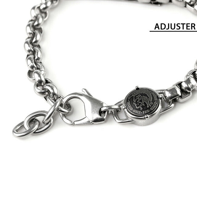 ディーゼル ブレスレット メンズ レディース ブランド ステンレススチール DX0993040 シルバー アクセサリー DX0993040