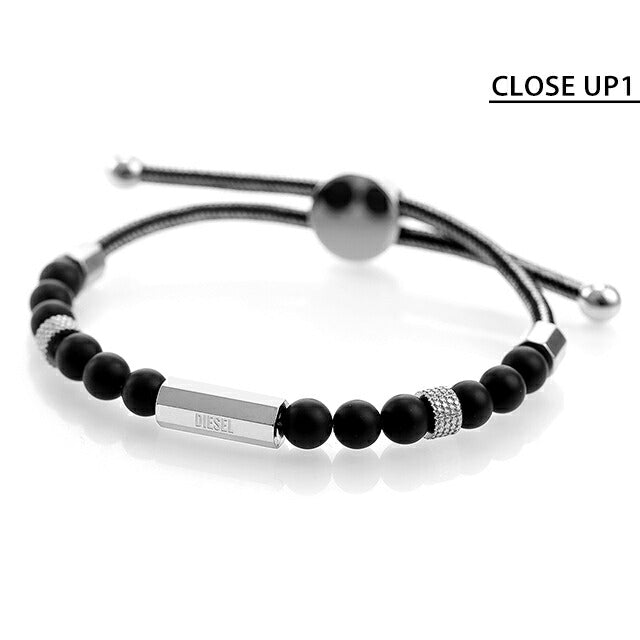 ディーゼル ブレスレット DIESEL ステンレススチール メンズ レディース DX1151040 ブラック シルバー アクセサリー DX1151040