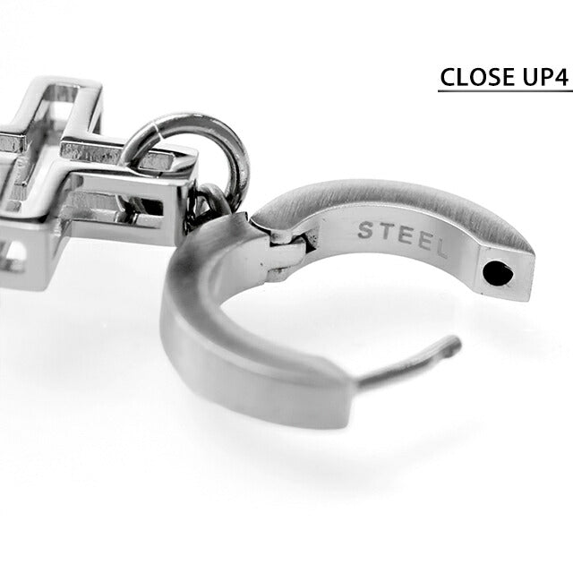 ディーゼル ピアス メンズ ブランド DIESEL フープ クロス 片耳用 DX1333040 シルバー アクセサリー DX1333040