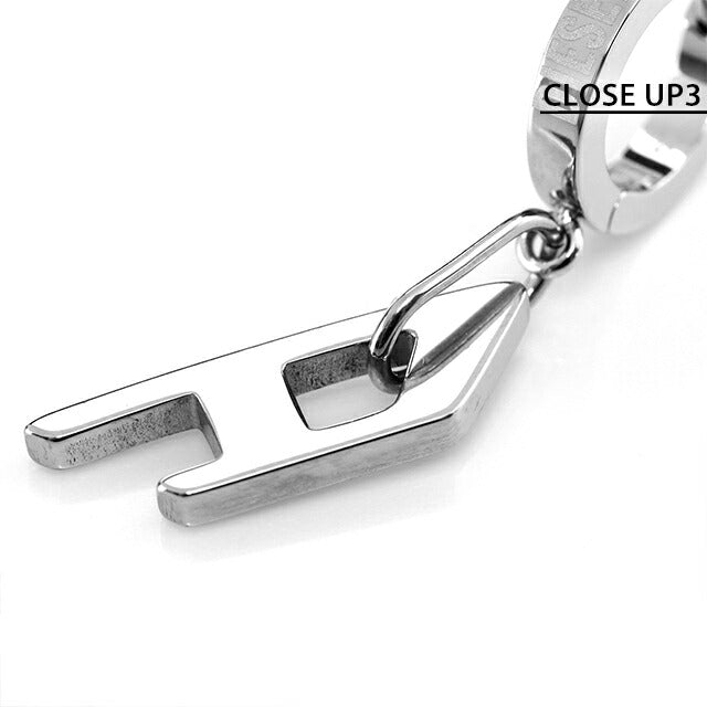 ディーゼル ピアス メンズ レディース ブランド ステンレススチール フープ 片耳用 DX1336040 シルバー アクセサリー DX1336040