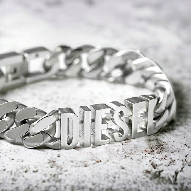 DIESELステンレスブレスレット DIESEL ブレスレット ディーゼル アクセサリー メンズ シルバー
