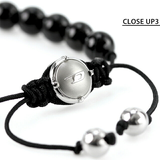 ディーゼル ブレスレット メンズ レディース ブランド セミプレシャス DX1434040 ブラック アクセサリー DX1434040