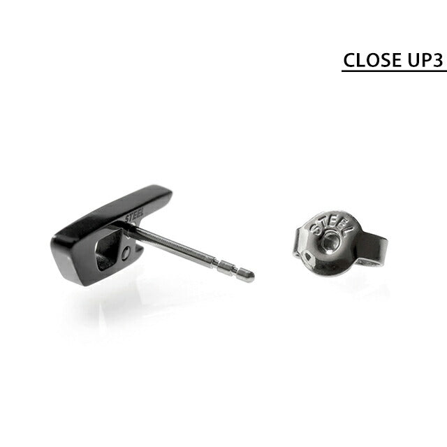 ディーゼル ピアス メンズ ブランド DIESEL ロゴ スタッド 片耳用 DX1539001 ブラック アクセサリー DX1539001