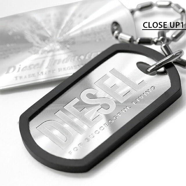 ディーゼル ネックレス メンズ ブランド DIESEL ペンダント ドッグタグ DX1553040 ブラック アクセサリー DX1553040