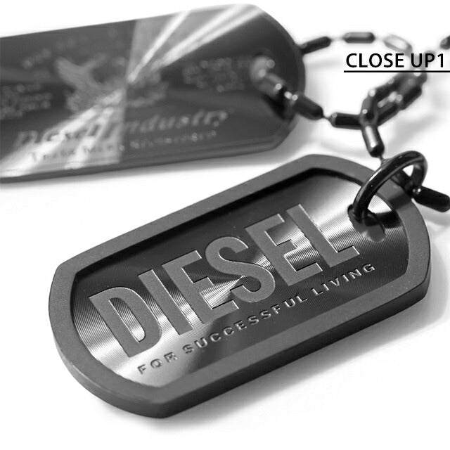 ディーゼル ネックレス メンズ ブランド DIESEL ペンダント ドッグタグ DX1554001 アクセサリー DX1554001