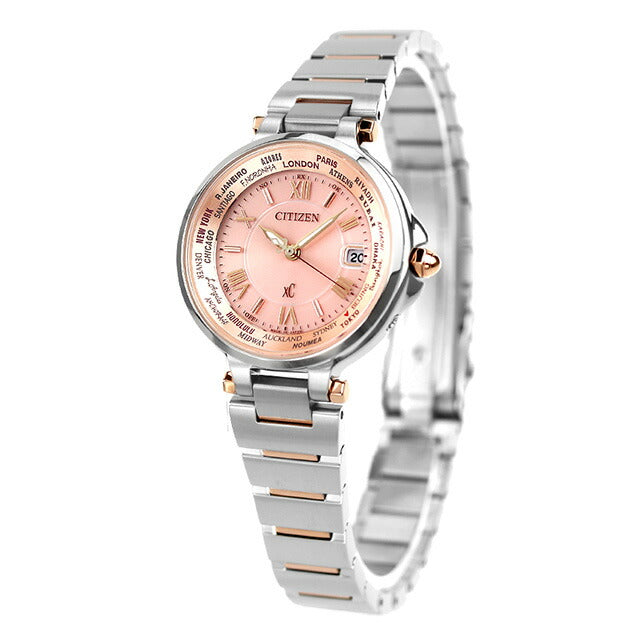 CITIZEN xC Eco-Drive Solar Radio Ladies Watch Brand EC1014-65W Pink EC1014-65W