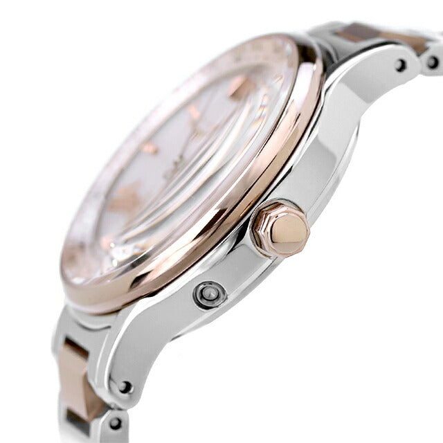 公民Crosscy Eco Drive太阳能无线电钛女子手表品牌Sakura Pink R EC1165-51W公民XC EC1165-51W