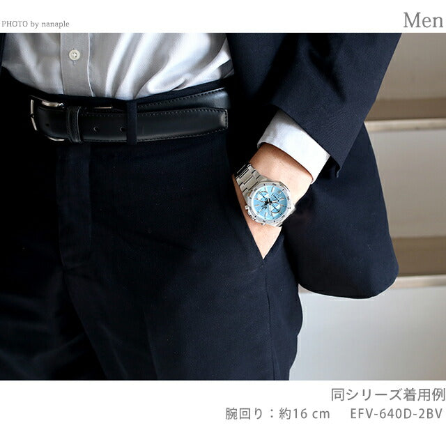 エディフィス EDIFICE クォーツ 電池式 V-640DC-1AV スタンダード クロノグラフ 海外モデル メンズ 腕時計 ブランド カシオ casio アナログ ブラック 黒 EFV-640DC-1AVDF