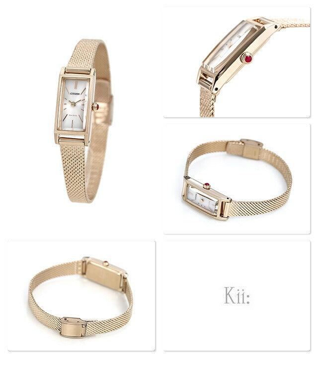 Citizen Key Eco Drive观看品牌女士太阳能公民KII模拟银白色外壳白色从型号EG7043-50W中选择