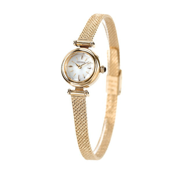 Citizen Key Solar Eco Drive妇女观看品牌EG7082-66A公民银色粉红色金色EG7082-66A