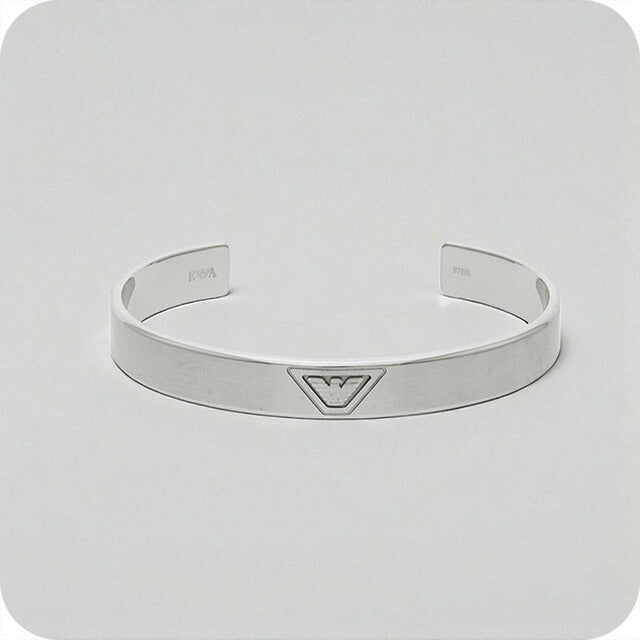 エンポリオ・アルマーニ バングル メンズ ブランド EMPORIO ARMANI ブレスレット EGS3127040 シルバー EGS3127040