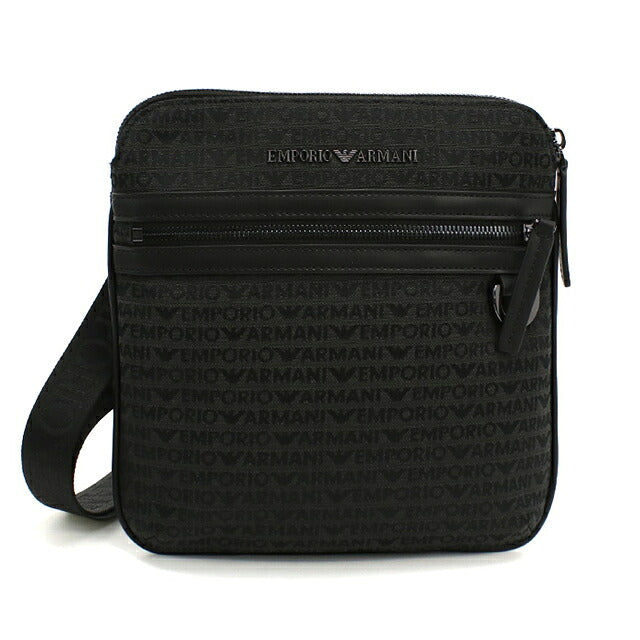 Emporio Armani エンポリオ・アルマーニ EM001780 斜め掛け ショルダーバッグ/コットン60%/ポリエステル40% BRISTOLBLACK メンズ エンポリオ・アルマーニ 斜め掛け ショルダーバッグ メンズ ブランド