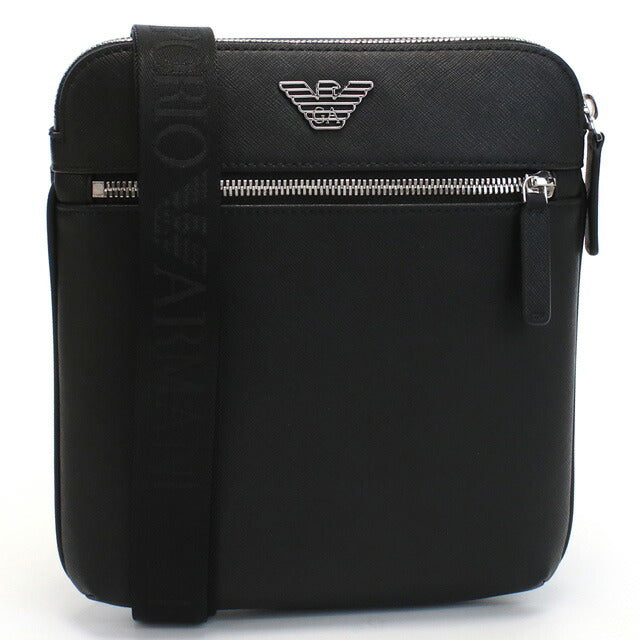 エンポリオ・アルマーニ 斜め掛けショルダーバッグ メンズ ブランド ポリアミド ポリエステル Y4M185 BLACK ブラック バッグ EMAY4M185061