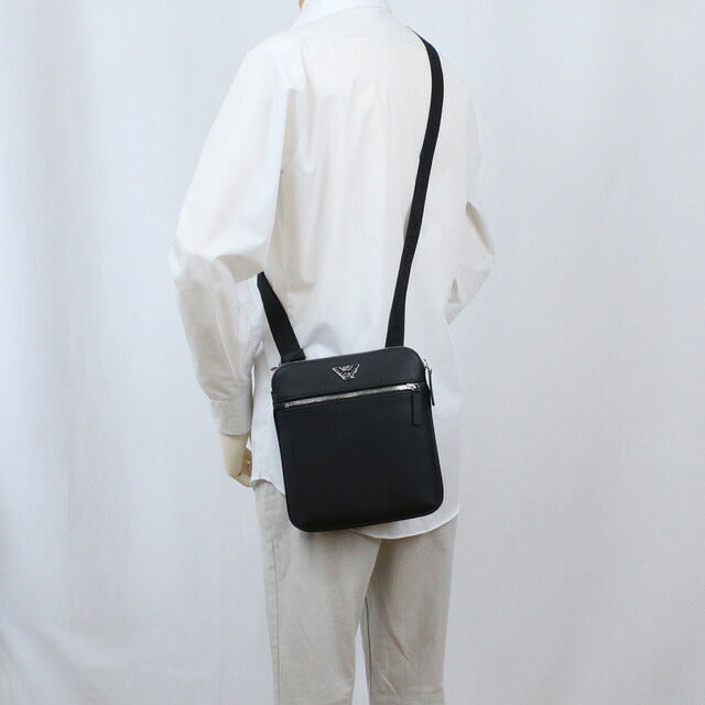 エンポリオ・アルマーニ 斜め掛けショルダーバッグ メンズ ブランド ポリアミド ポリエステル Y4M185 BLACK ブラック バッグ EMAY4M185061