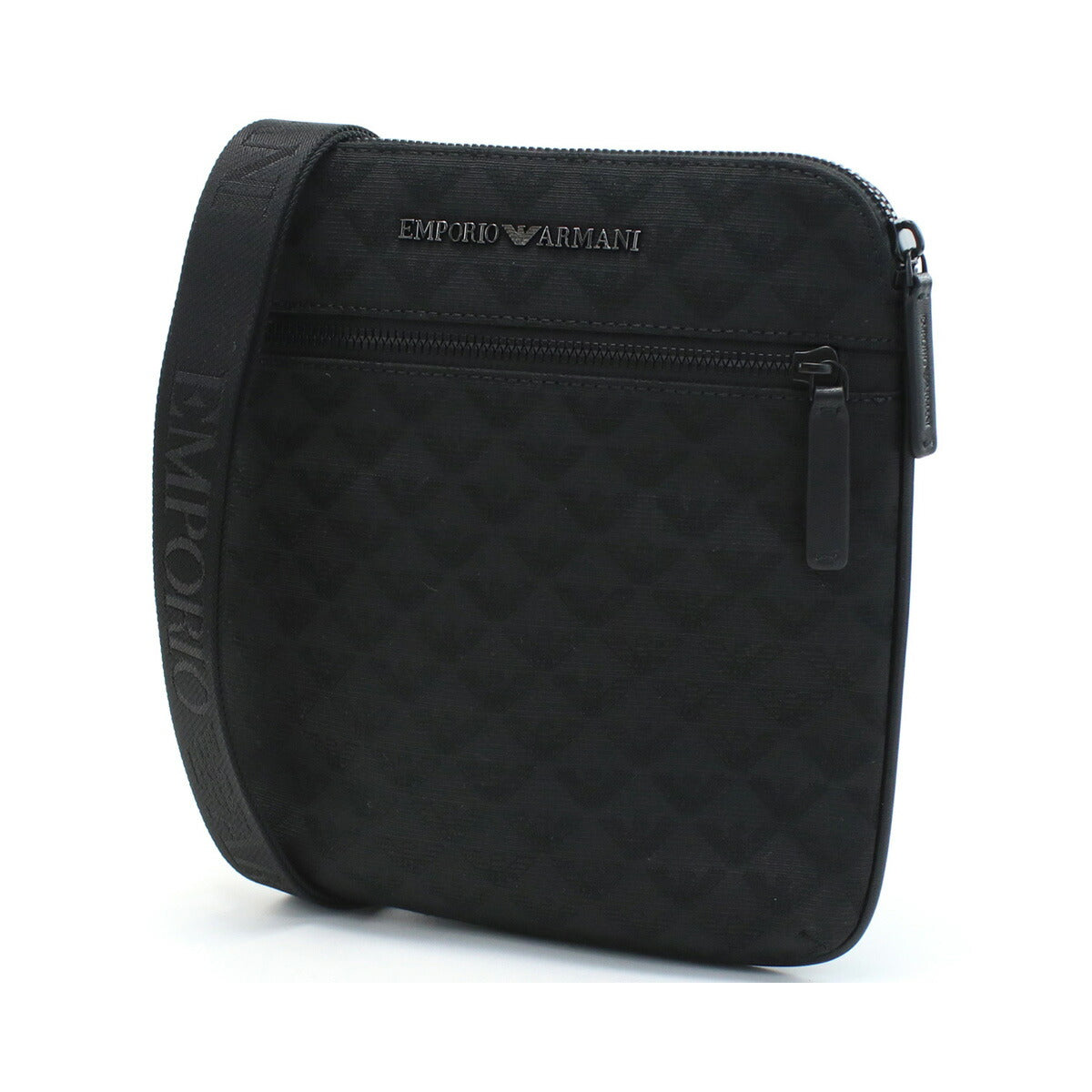エンポリオ・アルマーニ 斜め掛けショルダーバッグ メンズ ブランド ポリエステル コットン Y4M185 BLACK-BLACK ブラック バッグ EMAY4M185081