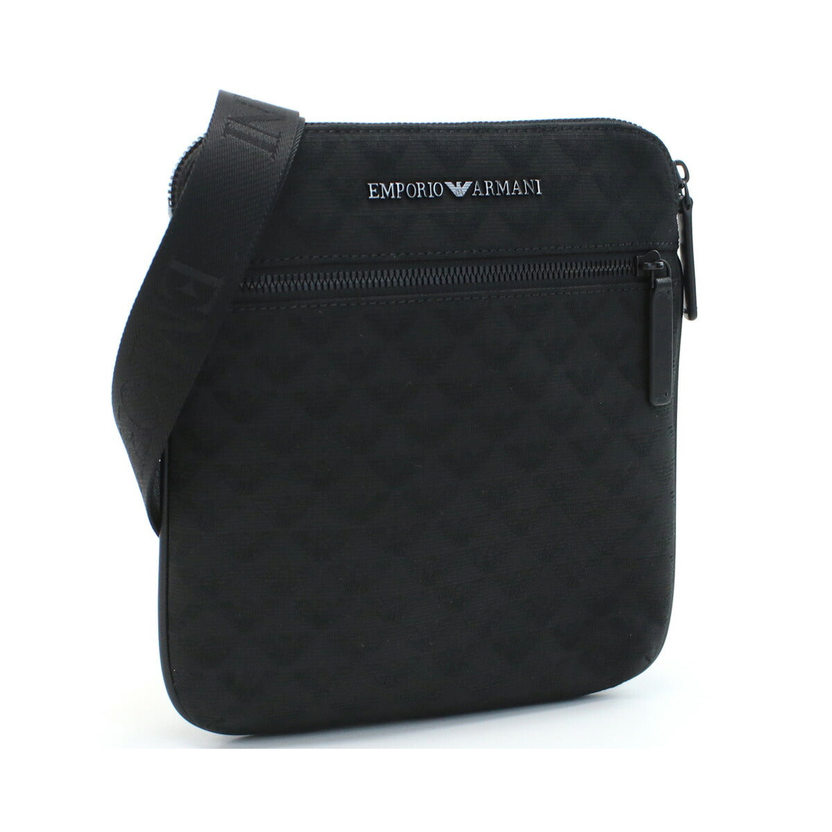 エンポリオ・アルマーニ 斜め掛けショルダーバッグ メンズ ブランド ポリエステル コットン Y4M185 BLACK-BLACK ブラック バッグ EMAY4M185081