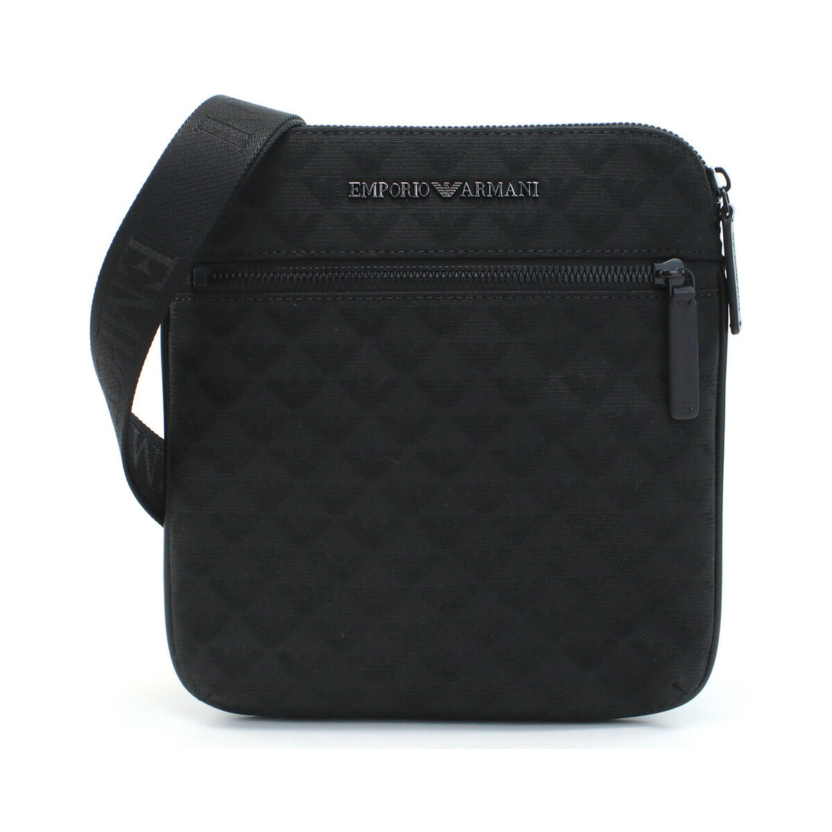 エンポリオ・アルマーニ 斜め掛けショルダーバッグ メンズ ブランド ポリエステル コットン Y4M185 BLACK-BLACK ブラック バッグ EMAY4M185081