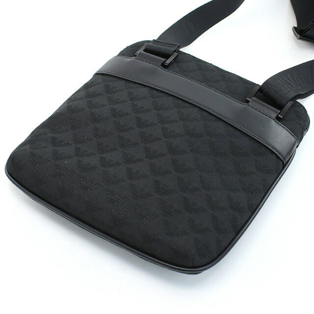 エンポリオ・アルマーニ 斜め掛けショルダーバッグ メンズ ブランド ポリエステル コットン Y4M185 BLACK-BLACK ブラック バッグ EMAY4M185081