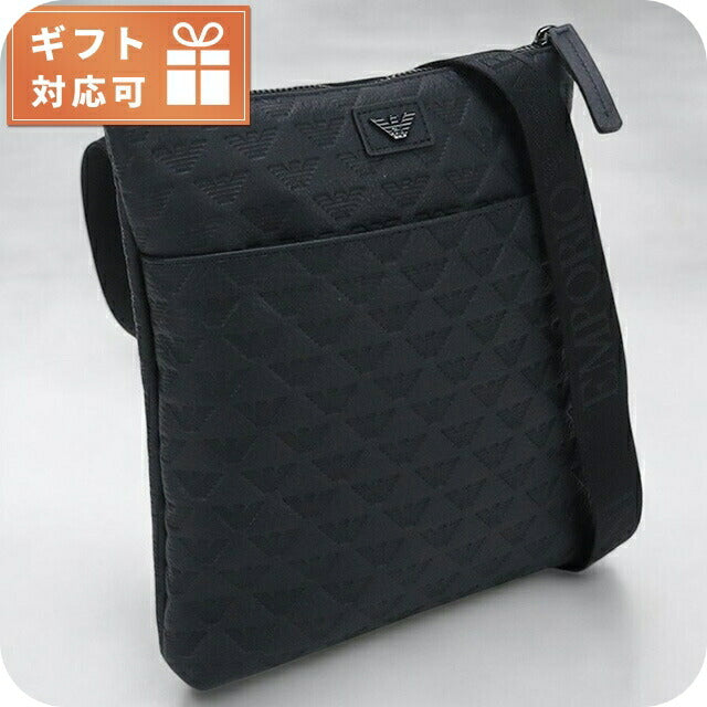 エンポリオ・アルマーニ 斜め掛け ショルダーバッグ メンズ ブランド EMPORIO ARMANI レザー ブルガリア Y4M416 BLACK ブラック バッグ EMAY4M416011